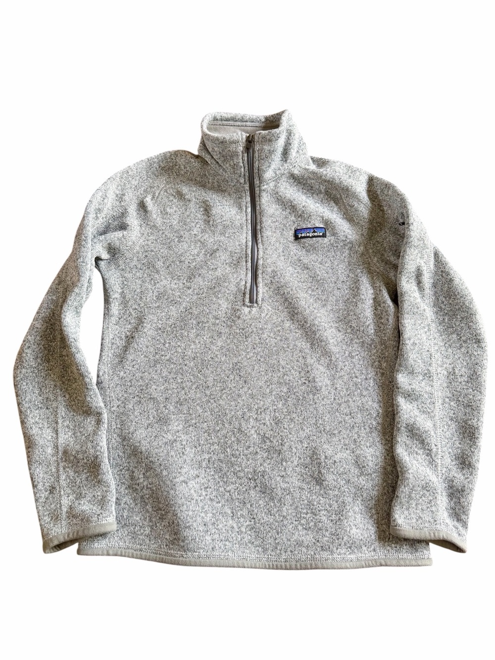 Patagonia Womens Better Sweater® 1/4-Zip fleece Sz Small Grey Buffalo Bills Fan